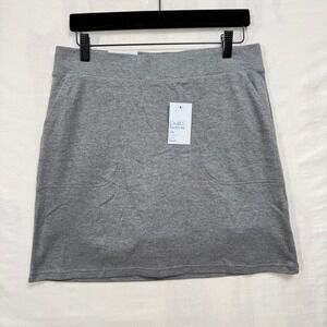Croft & Barrow Skort Womens Small Gray The Extra Soft Skort Mid Rise Cotton